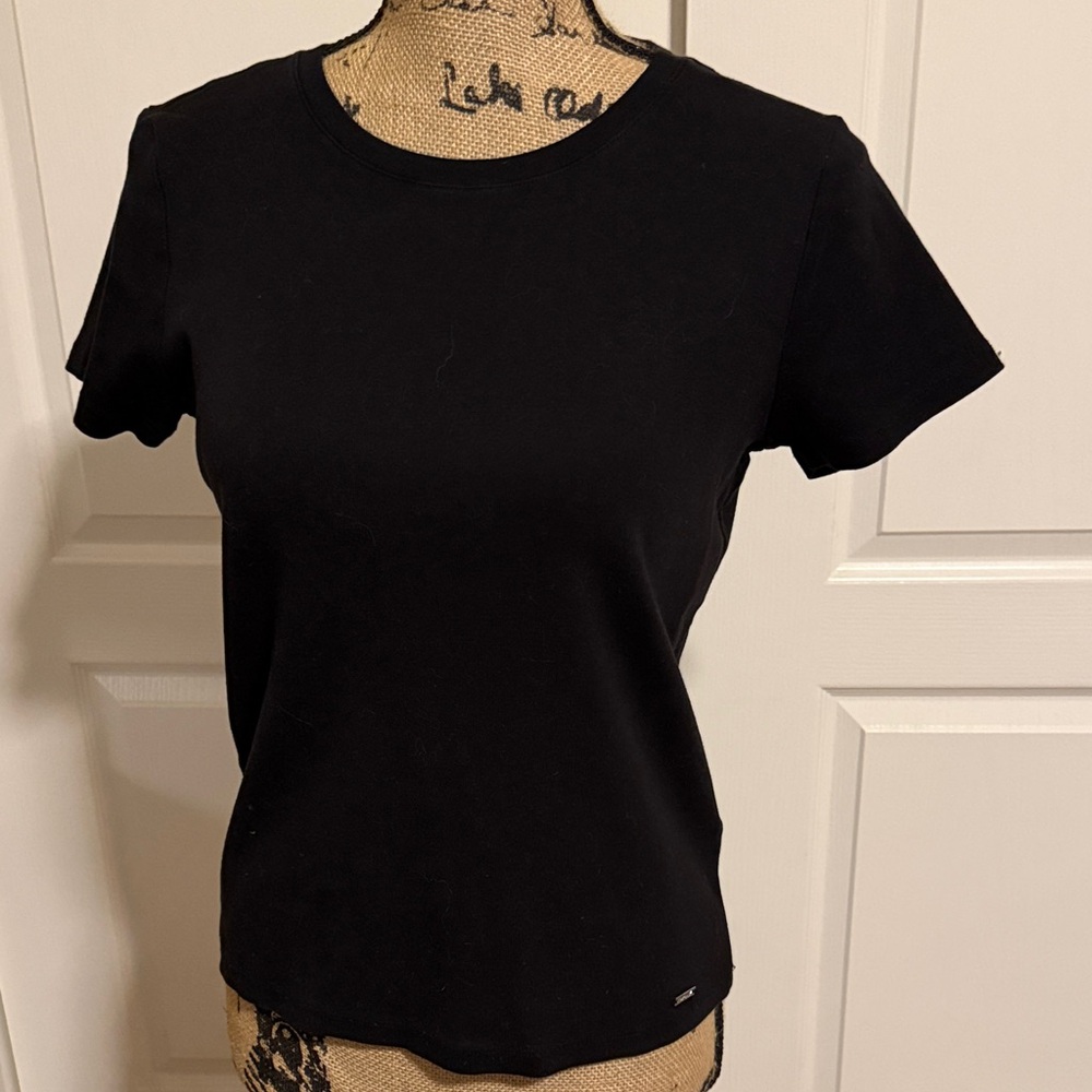 DKNY Black Short Sleeve Crewneck Tee